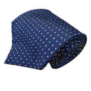 Joe Brand XAndrini Mens Blue Silk Polka Dot Tie Made In Italy